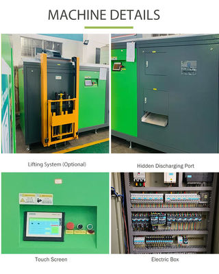 Commercial Composting Machine with 1000KG/D Daily Processing Capacity 24H Processing Cycle and 3350*2160*2210mm Machine Size