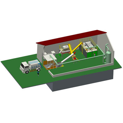 Controllo PLC completamente automatico Macchina di compostaggio di grande capacità che trasforma i rifiuti alimentari in fertilizzanti Potenza personalizzata