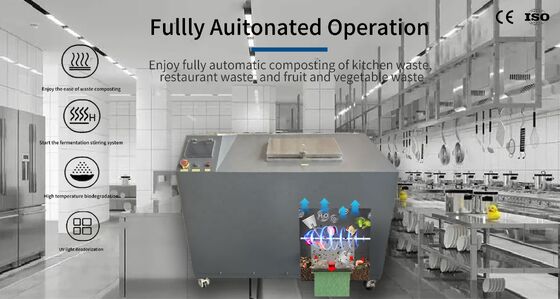 TOGO TG-CC-100 Macchina per il Compostaggio di Rifiuti Organici da Cucina con Capacità di 100 Kg/giorno, Struttura in Acciaio Inossidabile e Sistema di Controllo Automatico PLC