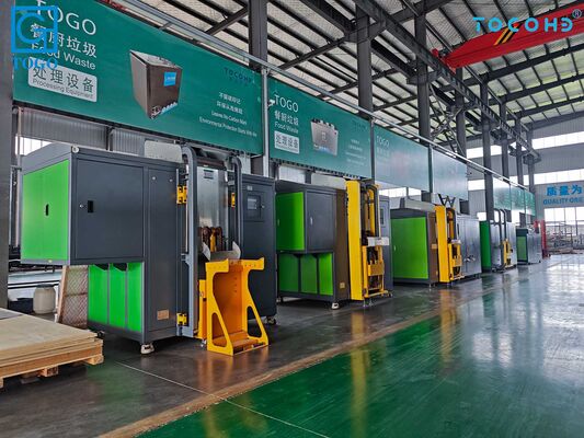 TOGO TG-CC-200S Dispositor di rifiuti alimentari da 200 kg/giorno con funzionamento inodore e macchina di compostaggio dei rifiuti da cucina controllata da PLC