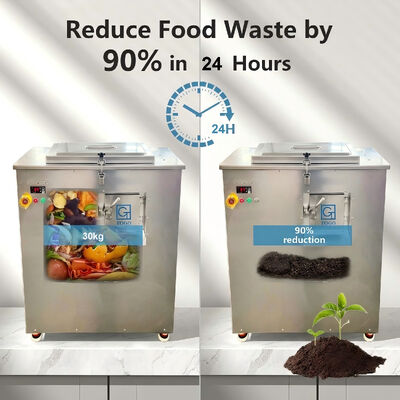 TOGO 30 kg Capacità Macchina per il compostaggio dei rifiuti da cucina con lavorazione di 21-24 ore e costruzione in acciaio inossidabile